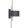 Progress Lighting Adagio 2-Light Wall Sconce, Black, Geometric Pattern, Steel, Damp Rated, Brushed Silver and Brass Accents - 4 of 4