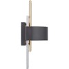 Progress Lighting Adagio 2-Light Wall Sconce, Black, Geometric Pattern, Steel, Damp Rated, Brushed Silver and Brass Accents - image 4 of 4