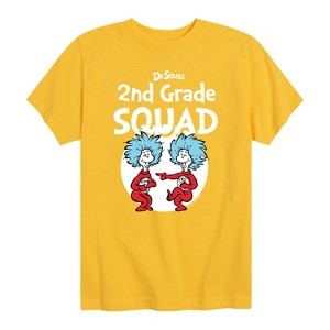 Boys' - Dr. Seuss - 2nd Grade Squad Thing 1 and Thing 2 Short Sleeve Graphic T-Shirt - 1 of 4