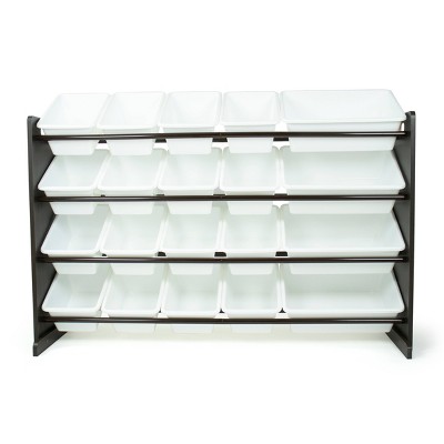 Espresso Extra Large Kids' Toy Storage Organizer with 20 Bins