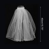 Unique Bargains Comb Wedding Veil White 1 Pcs - 2 of 4