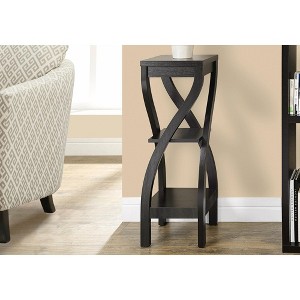Accent Table, Side, End, Plant Stand, Square, Living Room, Bedroom, Brown Laminate, Contemporary, Modern - 1 of 1