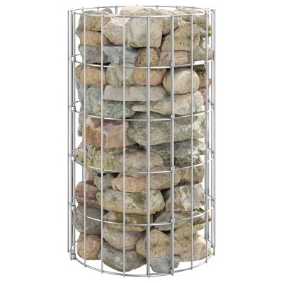 vidaXL Circular Gabion Pole Galvanized Steel Ø39.4"x39.4"