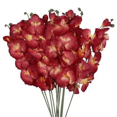 REGALWOVEN Real Touch Decor Artificial Phalaenopsis Flowers 26.4" 12 Pcs