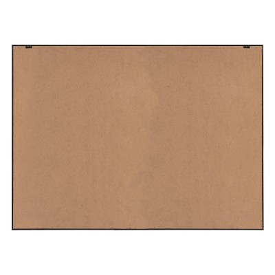 Large Pink and Blue Floral Canvas Print with Gray Frame