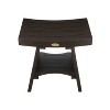 18" Serenity DT101 Wide Teak Wood Shower Bench with Shelf - DecoTeak: Rectangle, Non-Upholstered, 250lb Capacity - 4 of 4