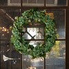 Hydrangea and Seedum Floral Wreath 32"D - 2 of 3