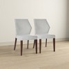Vynxaria Light Grey Dining Chairs - Set of 2 for Modern Dining Spaces - 2 of 4