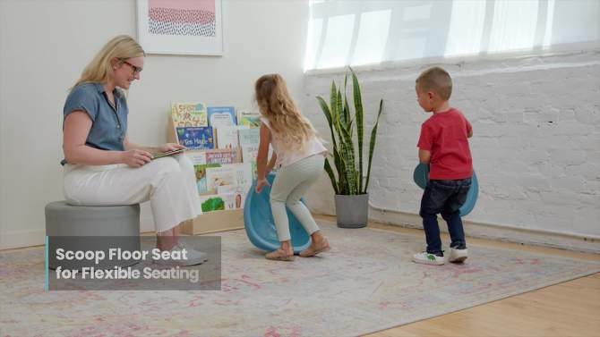 ECR4Kids Leaf Floor Seat, Portable Plastic Kid's Scoop Chair, 6-Piece, 2 of 5, play video