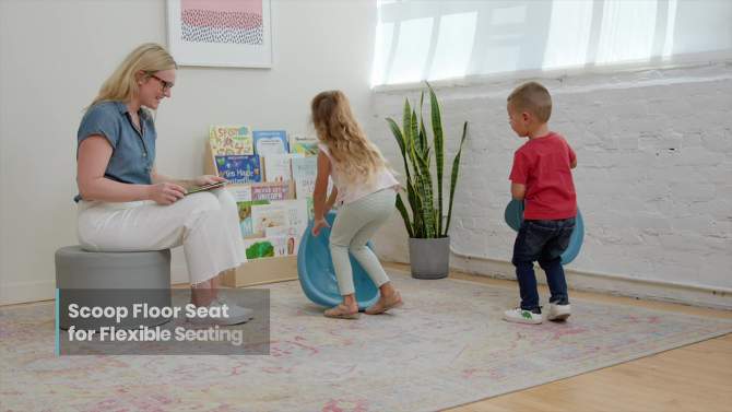 ECR4Kids Leaf Floor Seat, Portable Plastic Kid's Scoop Chair, 6-Piece, 2 of 12, play video
