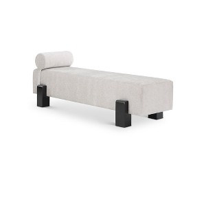 Meridian Furniture,Edison Chenille Fabric Bench - 1 of 4