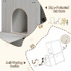 TROPOW Cat Litter Box Enclosure, Double Cat House - for 3 Cats with Storage, Hammock, Metal Mesh Door, Multifunctional Furniture - 3 of 4