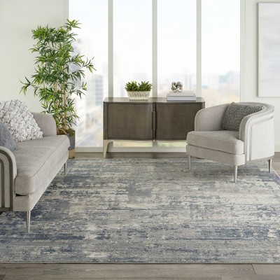 Elysian Beige and Grey Handmade Synthetic 9' x 12' Area Rug