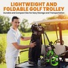 Foldable 3-Wheel Golf Push Cart for Easy Transport with Deluxe Scorecard Holder, Upper & Lower Brackets with Strap - 3 of 4
