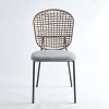 PAGED Upholstered Dining Chairs Set of 4 Contemporary Design Sennit Chair with Powder-Coated Stainless Steel Frame for Living Room - 2 of 4