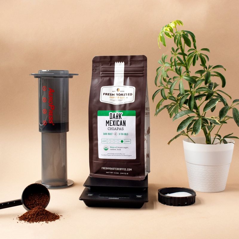 Fresh Roasted Coffee, Organic Dark Mexican, Ground Coffee, 4 of 5