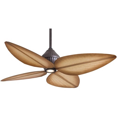 52" Minka Aire Modern Tropical Outdoor Ceiling Fan with LED Light Oil Rubbed Bronze Beige Wet Rated for Patio Porch Gazebo Garage - image 1 of 4