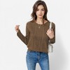Anna-Kaci Women's Textured Long Sleeve Knit Top with Crew Neckline - 3 of 4