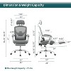 LOVMOR Ergonomic Computer Mesh Chair with Flip-up Armrests,Lumbar Support, Backrest for Home Office, Grey - 3 of 4