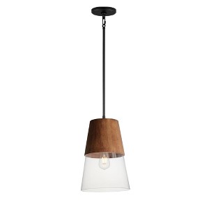 Maxim Lighting Carpenter 1 - Light Pendant in  Walnut/Black - 1 of 4