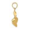 Black Bow Jewelry 14k Yellow Gold Polished Propeller Pendant - 2 of 4