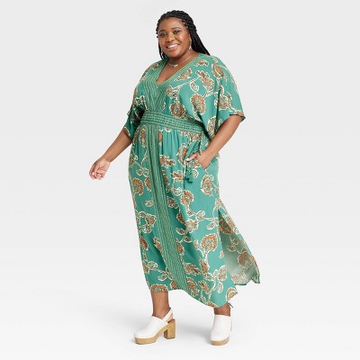 kaftan wrap dress