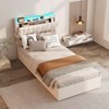 Lift Up Storage Bed Frame, Height Adjustable Storage Headboard with Charging Station - 4 of 4