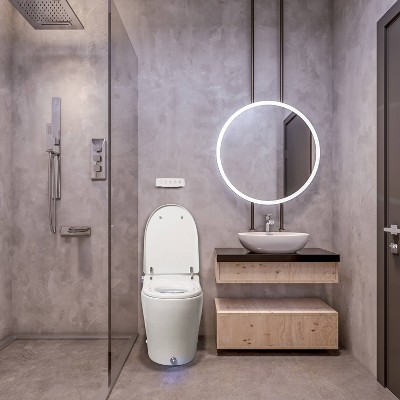 BidetMate 6000 Series White Elongated Smart Toilet with Remote