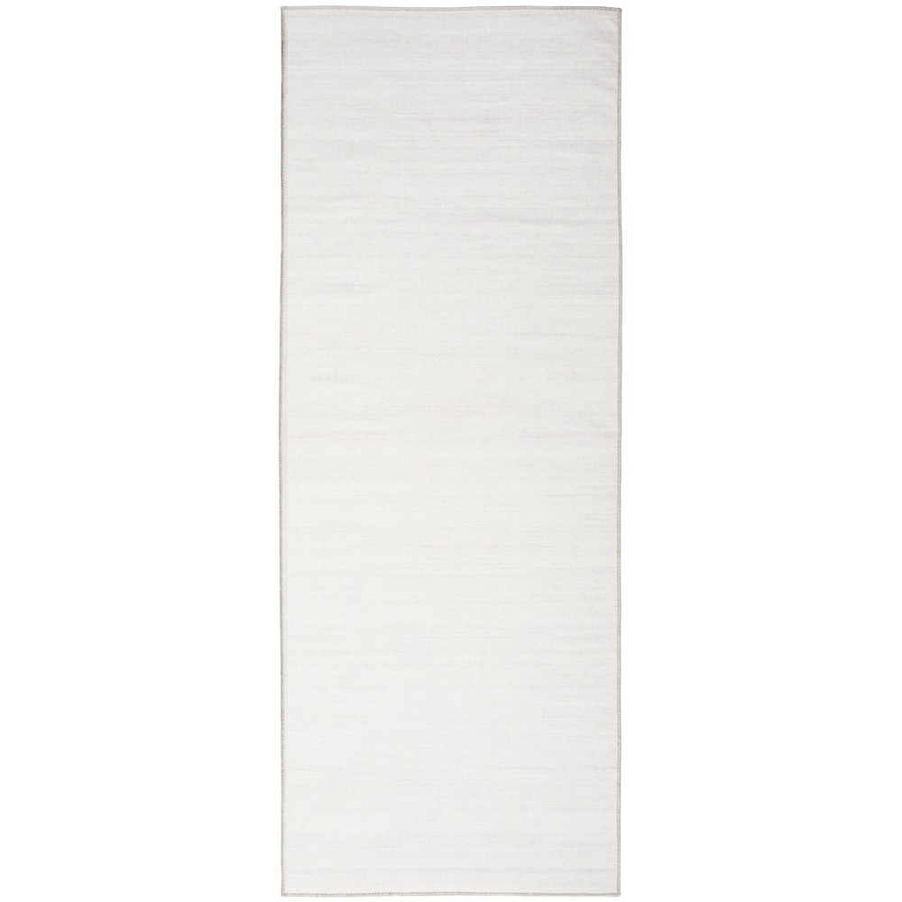 Photos - Doormat Nourison 2'2"x8' Machine Washable Modern Essentials Woven Runner Rug White 