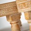 5.5"H Sullivans Round Wooden Pedestal Risers Set of 2, Natural - 2 of 4