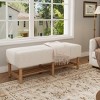 Christopher Knight Home Zarik Modern Rubberwood Linen Upholstered Bench - 2 of 4