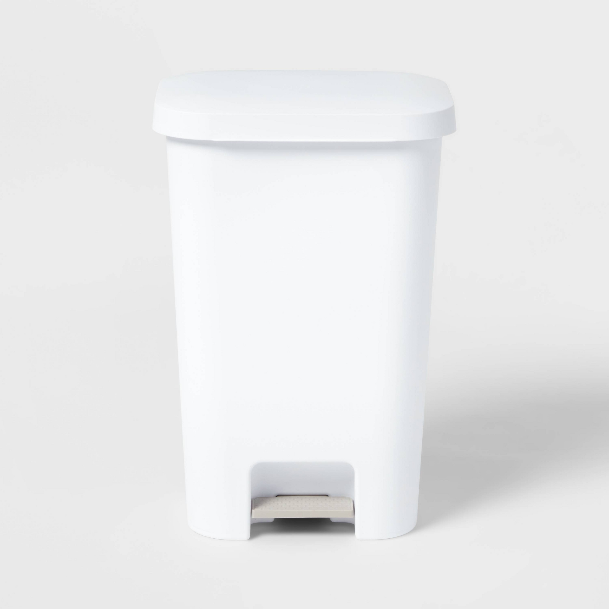 11.9gal Step Trash Can White - Brightroom™