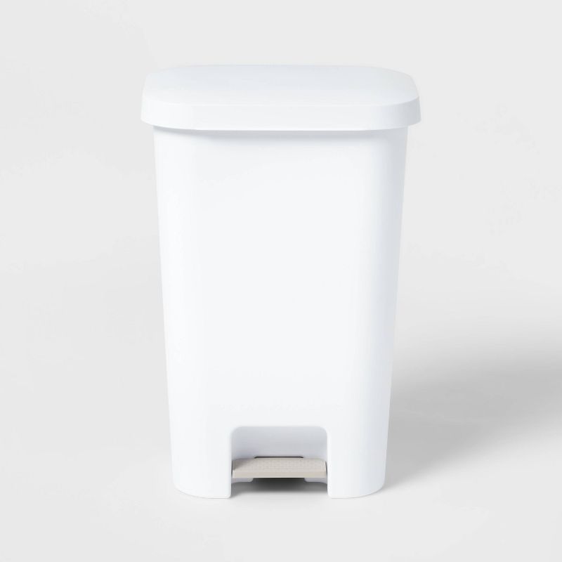11.9gal Step Trash Can White - Brightroom&#8482;, 1 of 10