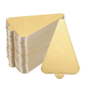 Unique Bargains Grease Proof Disposable Mini Triangle Cake Boards 100 Pcs 4.65" x 3.07" - 1 of 4