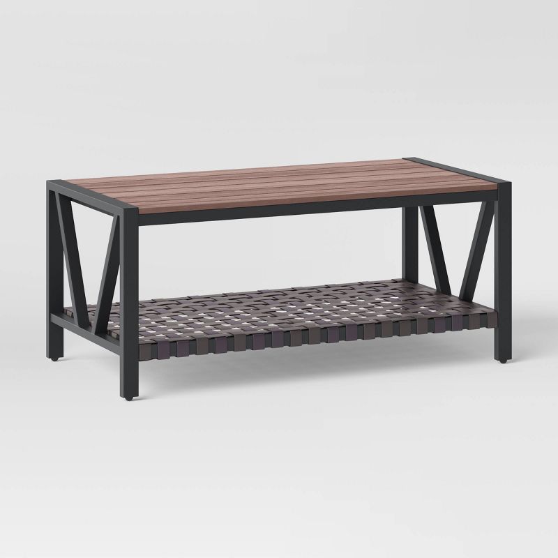 Oak Park Patio Coffee Table, Outdoor Furniture - Dark Brown - Threshold&#8482;, 1 of 11