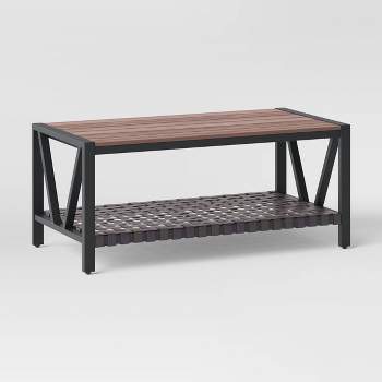 Oak Park Patio Coffee Table, Outdoor Furniture - Dark Brown - Threshold™