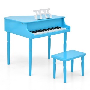 Infans 30-Key Classic Baby Grand Piano Toddler Toy Wood w/ Bench & Music Rack Blue - 1 of 4