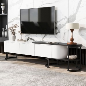 NicBex TV Stand Modern Extendable Media Console with Metal Adjustable Legs for TVs up to 75 Inches for Living Room - 1 of 4