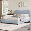Jojoka Twin/Full/Queen Size Bed Frame, Boucle Upholstered Platform w/ Rounded Headboard, Wooden Slats, Low Profile, Heavy Duty, No Box Spring Needed - 4 of 4
