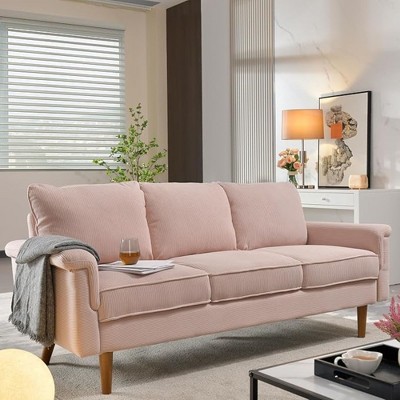 XIZZI 3 Seater Sofa Couch with Deep Seats, Modern Upholstered Sofa with Armrests, Comfy Couches for Living Room, Bedroom and Office