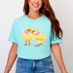 Simply Sage Market Coquette Yellow Chicks Garment Dyed Tee - 1 of 4