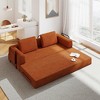 Racxily Convertible Sofa Bed with Pillow - Corduroy Folding Couch, Loveseat Sofa for Living Room, Bedroom, Lounge - 3 of 4