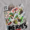 Teenage Mutant Ninja Turtles: Mutant Mayhem Heroes In A Half Shell Kids T Shirt For Youth, Athletic Heather - 3 of 4