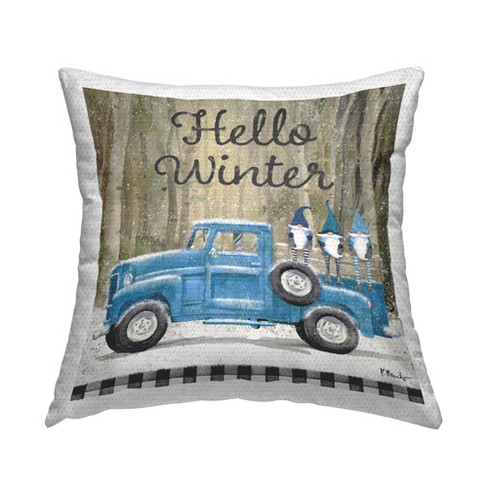 Stupell Industries Hello Winter Tartan Blue Gnomes Truck - image 1 of 3