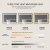 Single Bathroom Vanity Mirror With Polished Crystal Frame, LED Light Anti-Fog Wall Mirror For Vertical Or Horizontal-The Pop Home - 4 of 4