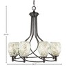 Toltec Lighting Capri 8 - Light Chandelier in  Dark Granite with 5" Natural Fusion Shade - 2 of 2