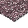 Merlot Mauve And Ivory Floral Washable Indoor Outdoor Area Rug - 4 of 4
