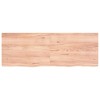 vidaXL Table Top, Light Brown 55.1"x19.7"x(0.8"-1.6") Treated Solid Wood Oak - 3 of 4