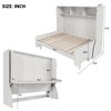 TIRAMISUBEST Multi-functional Full Size Murphy Bed with a Desk, Storage Folding Bed with Open Storage Cabinet - 4 of 4