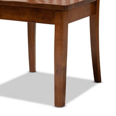 Walnut Brown Minette Wood & Cane Low Arm Chair